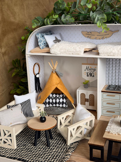 Die Übernachtungssuite – Großes Koffer-Puppenhaus