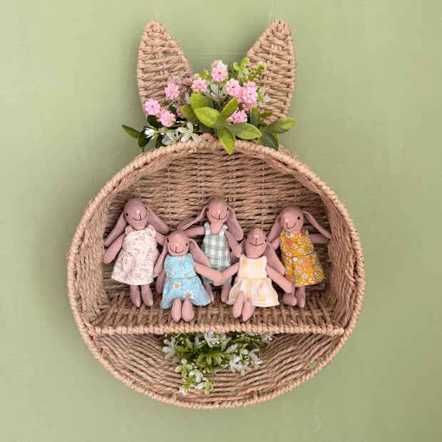 Little soft Bunnies, Handmade Fabric Dolls