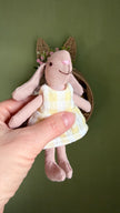 Little soft Bunnies, Handmade Fabric Dolls