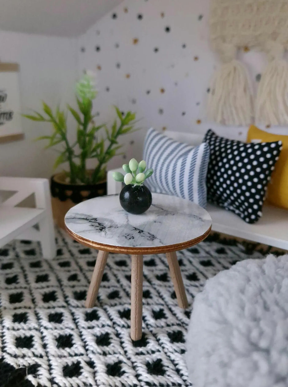 Miniatur-Wohnzimmer-Set im Maßstab 1:12, Luxe Comfort, moderne Puppenhausmöbel (perfekt für das Ikea Flisat Puppenhaus)