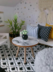 Miniatur-Wohnzimmer-Set im Maßstab 1:12, Luxe Comfort, moderne Puppenhausmöbel (perfekt für das Ikea Flisat Puppenhaus)