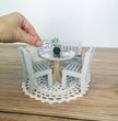 Miniatur-Essgruppe im Maßstab 1:12, Monochrome Eleganz, moderne Miniatur-Puppenhausmöbel (perfekt für Ikea-Puppenhäuser)