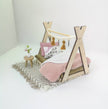 Dolhouse Miniaturmöbel im Maßstab 1:12 / Blush / Kinderzimmer / Bett / Maileg Maus / Holzmöbel