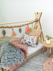 Puppenhaus-Kinderzimmer-Set im Maßstab 1:12, Pfirsichfarben, Miniaturmöbel-Set, Maileg-Mäuse (perfekt für Ikea-Puppenhäuser)
