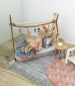 Puppenhaus-Kinderzimmer-Set im Maßstab 1:12, Pfirsichfarben, Miniaturmöbel-Set, Maileg-Mäuse (perfekt für Ikea-Puppenhäuser)