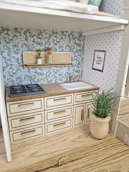 Pastellfarbenes Spielhaus – Großes Koffer-Puppenhaus