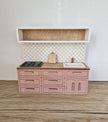 Miniatur-Puppenhausküche, Maßstab 1:12, Rosa, Miniaturmöbel (perfekt für Ikea-Puppenhäuser)