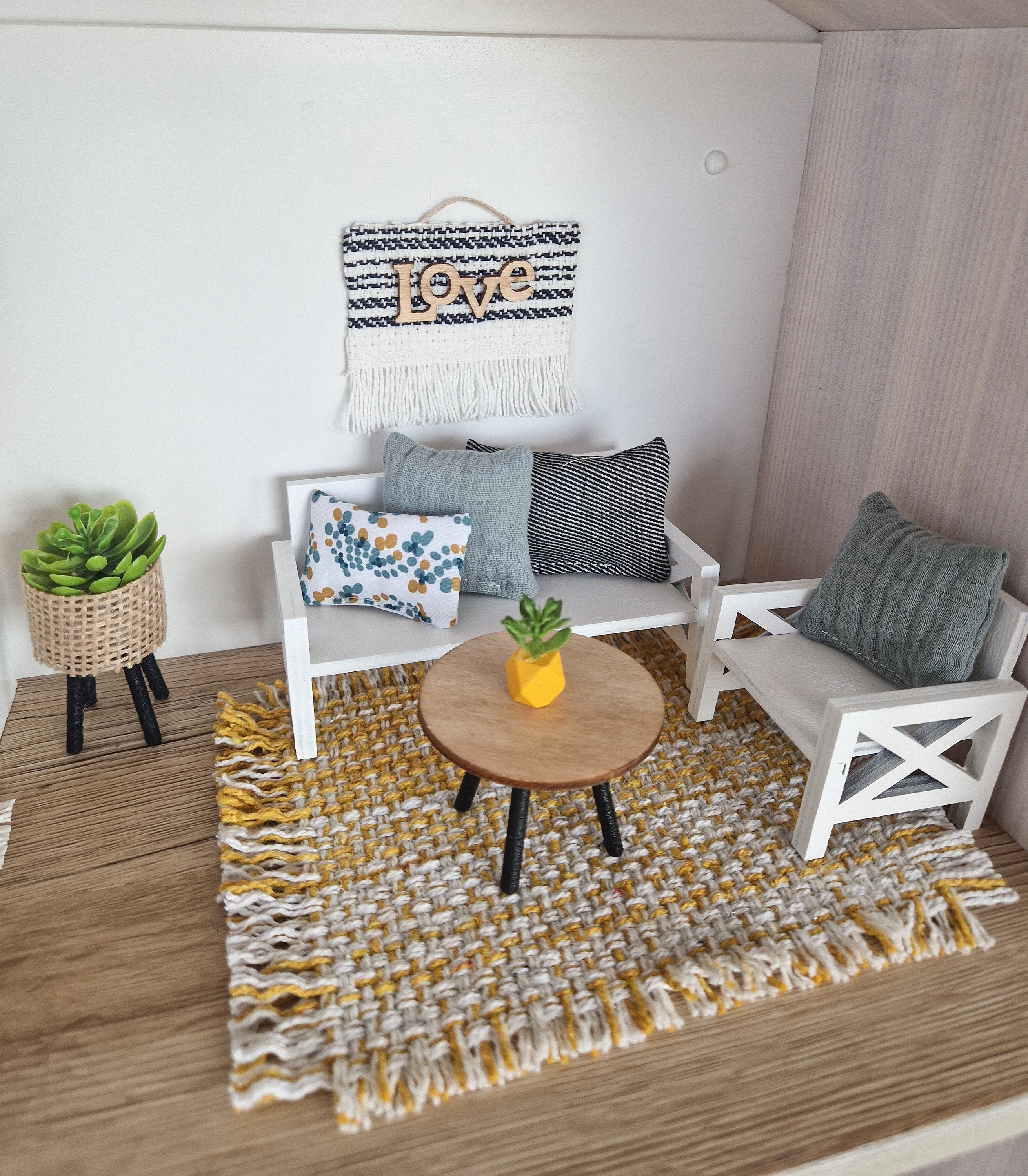 Miniaturmöbelset, Beruhigende Eleganz, Puppenhausmöbel-Set im Maßstab 1:12 (perfekt für Ikea-Puppenhäuser)