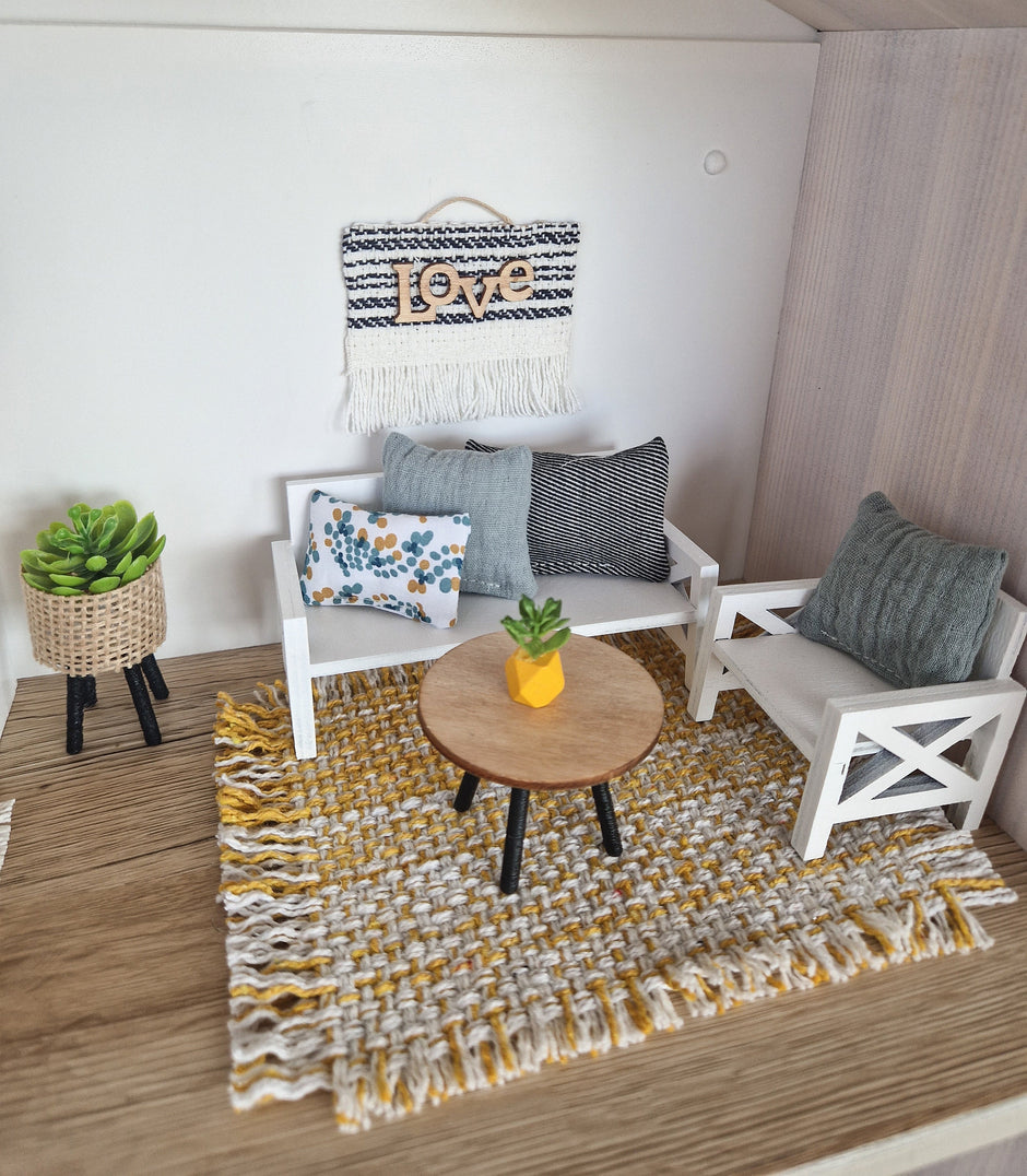 Miniaturmöbelset, Beruhigende Eleganz, Puppenhausmöbel-Set im Maßstab 1:12 (perfekt für Ikea-Puppenhäuser)