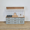 Miniatur-Puppenhausküche, Grau, Maßstab 1:12, Miniaturmöbel (perfekt für Ikea-Puppenhäuser)