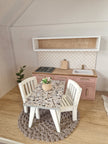 Miniatur-Puppenhausküche, Maßstab 1:12, Rosa, Miniaturmöbel (perfekt für Ikea-Puppenhäuser)