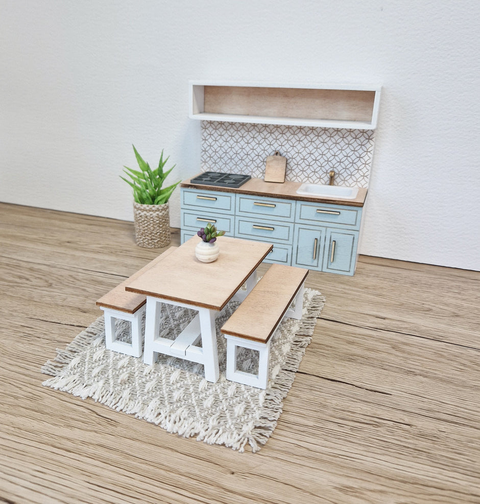 Miniatur-Puppenhausküche, Cloud, Maßstab 1:12, Miniaturmöbel (perfekt für Ikea-Puppenhäuser)
