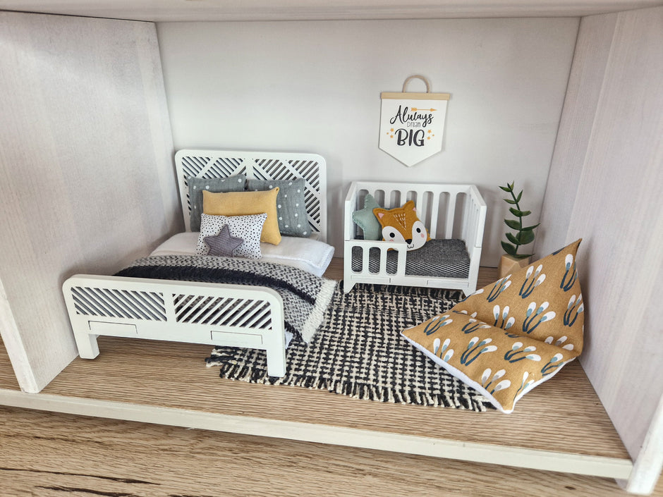 Miniaturmöbelset, Beruhigende Eleganz, Puppenhausmöbel-Set im Maßstab 1:12 (perfekt für Ikea-Puppenhäuser)