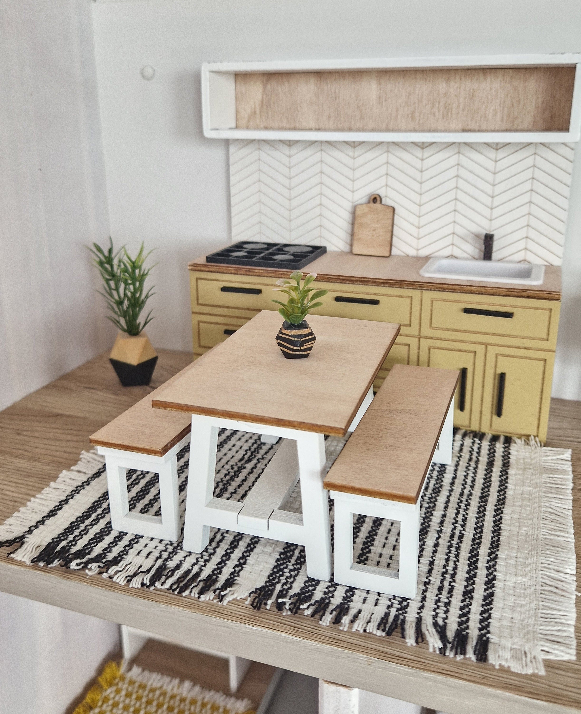 Miniatur-Puppenhausküche, Mellow, Maßstab 1:12, Miniaturmöbel (perfekt für Ikea-Puppenhäuser)