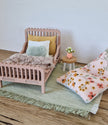 Dolhouse Miniatur-Kinderzimmermöbel im Maßstab 1:12, Cozy Blush, Miniaturbett, Sitzsack (perfekt für die Maus Maileg)