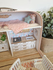 Cozy Rose Cottage – Large Suitcase Dollhouse, handmade in Slovenia – photo 8