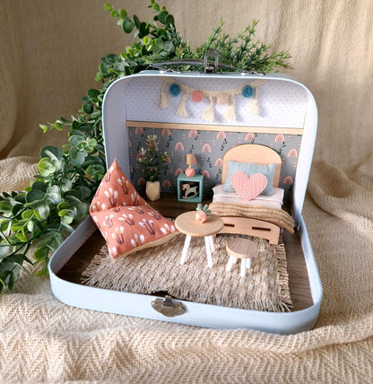 Rose Rainbow - Small Suitcase Dollhouse