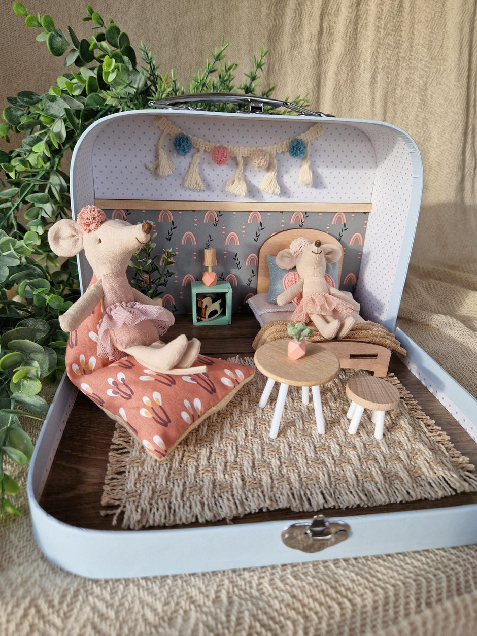 Rose Rainbow - Small Suitcase Dollhouse