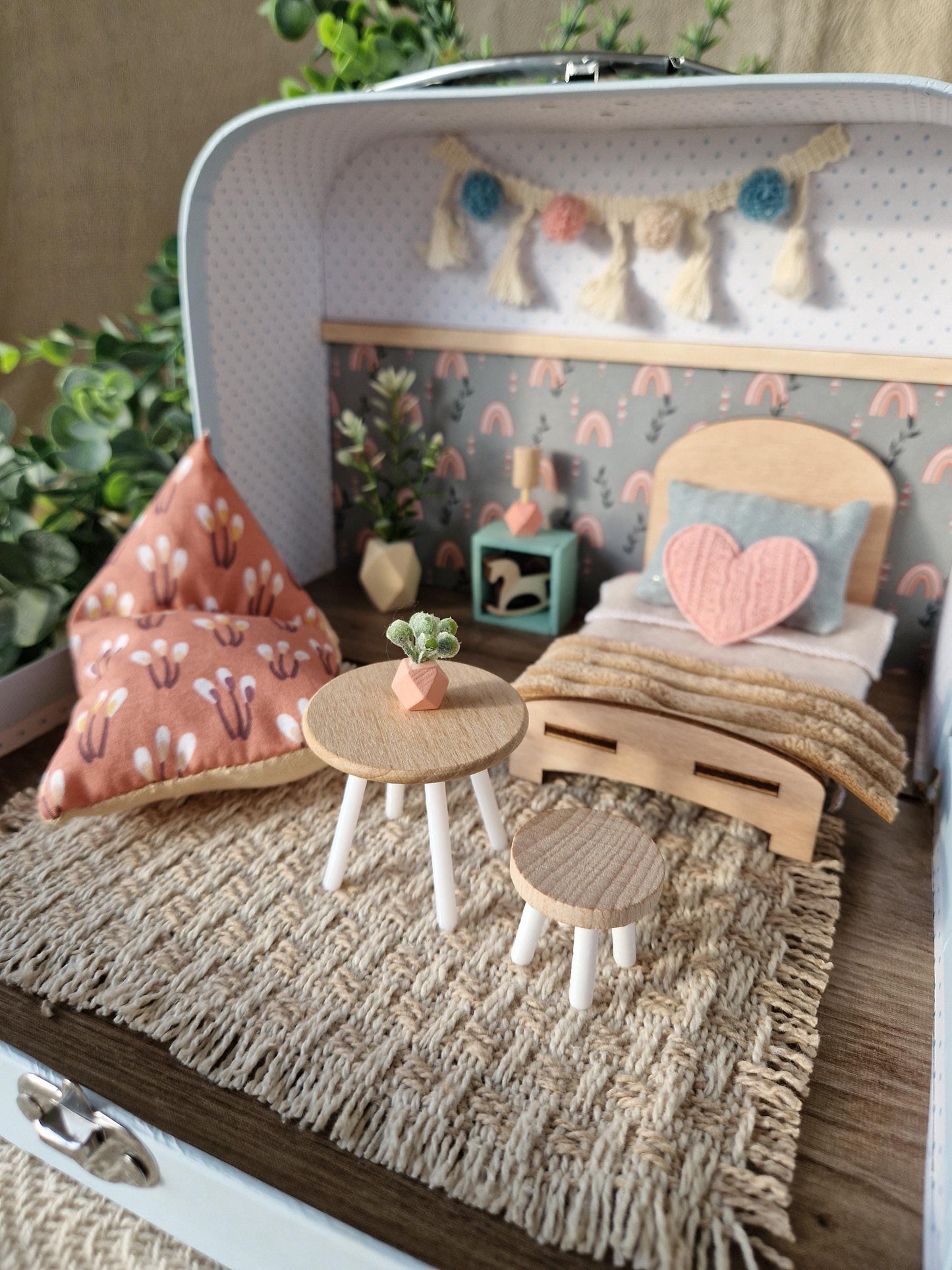 Rose Rainbow - Small Suitcase Dollhouse