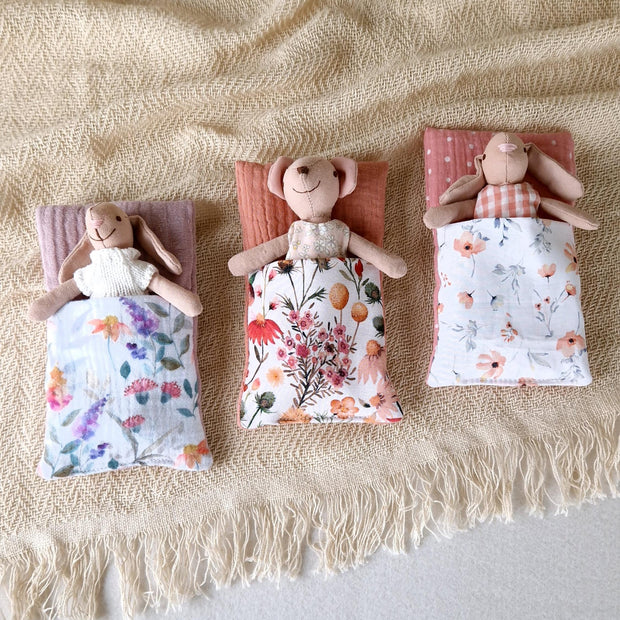 Soft Fabric Sleeping Bag, 1:12 Scale, handmade