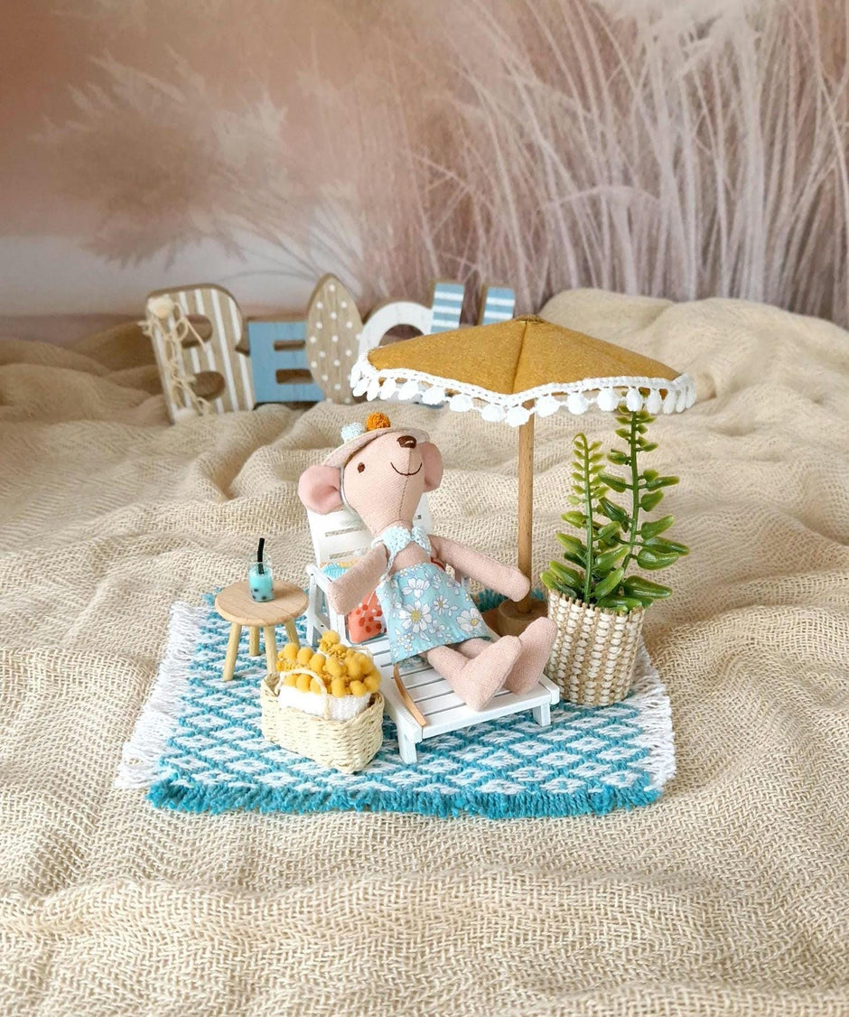 Miniature Beach Lounge Set, 1:12 Scale, handmade – photo 6