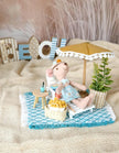 Miniature Beach Lounge Set, 1:12 Scale, handmade