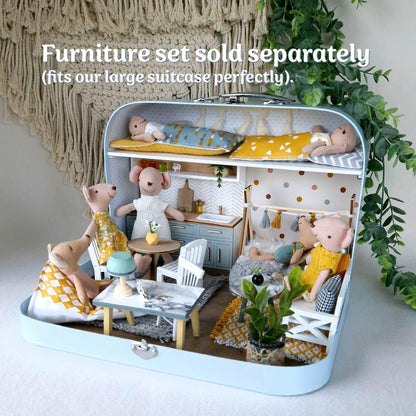 Neue, leere Puppenhauskoffer – Gestalten Sie Ihr eigenes Miniatur-Puppenhaus