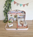 Cozy Rose Cottage – Large Suitcase Dollhouse, handmade in Slovenia – photo 2