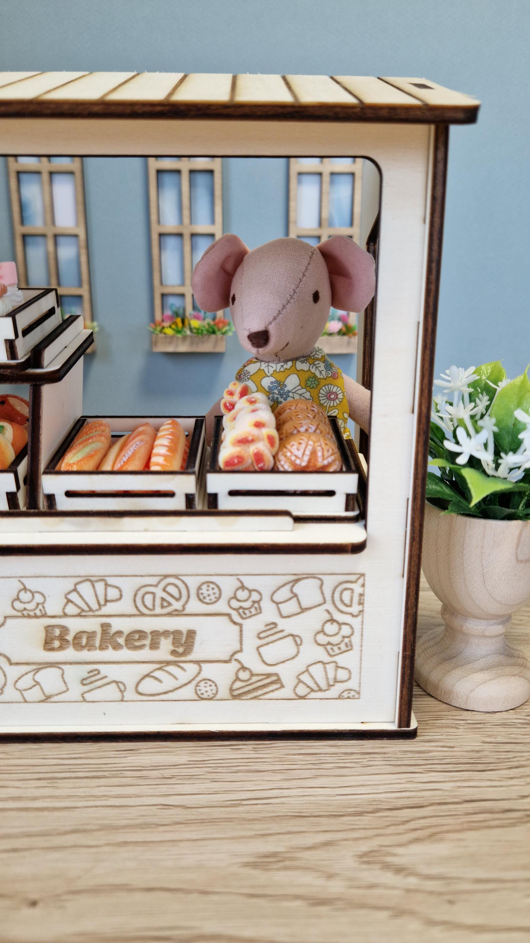 Miniatur-Bäckereistand zum Selberbauen – Möbel aus Holz (Maileg) & Rollenspielset