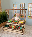 Selbstgebauter Miniatur-Bauernmarktstand