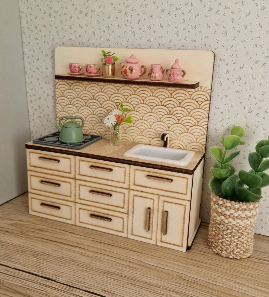 Miniaturküchenset zum Selberbauen – Holzmöbel für Maileg & Puppen