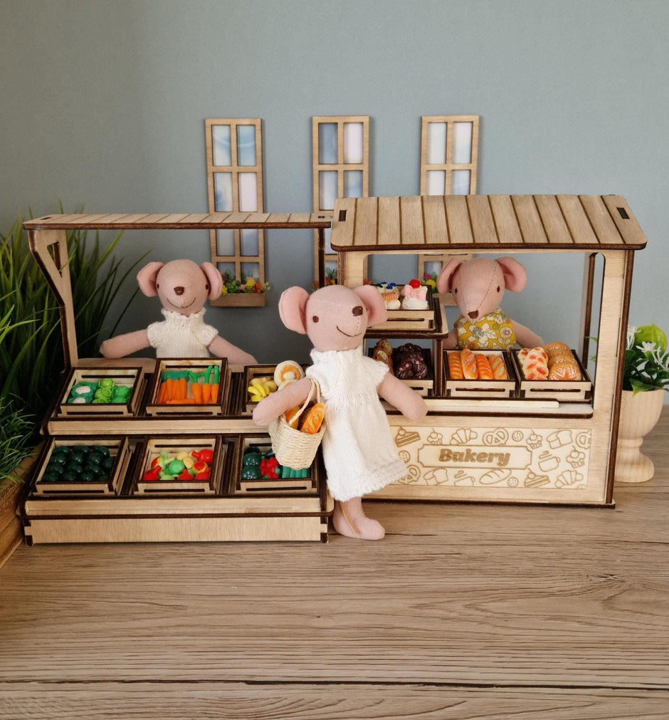 Miniature Bakery Stall, handmade 1:12 miniature – photo 8
