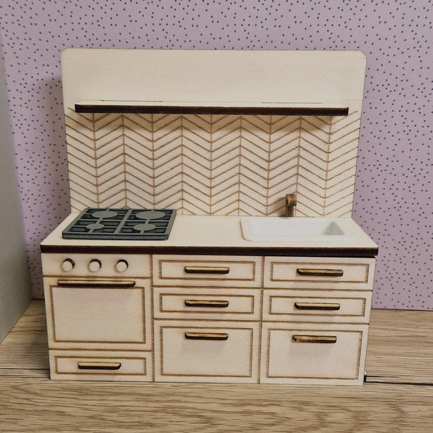 DIY-Miniaturküchenset mit Backofen – Holzmöbel für Maileg & Puppen