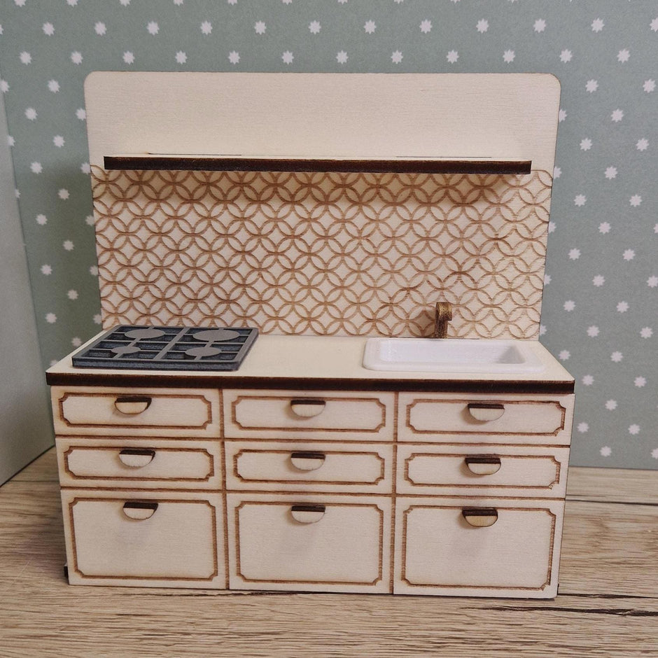 Miniatur-Küchenset zum Selbermachen – Die Landhausküche – Holzmöbel für Maileg & Puppen