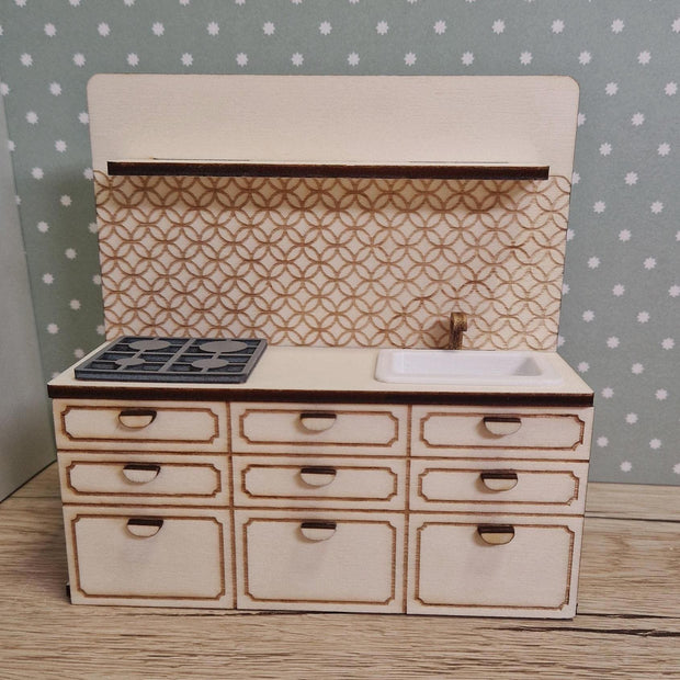 Miniatur-Küchenset zum Selbermachen – Die Landhausküche – Holzmöbel für Maileg & Puppen