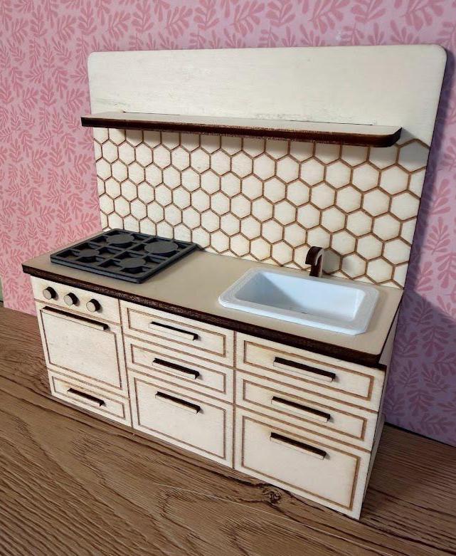 Sechseckige Puppenhausküche selber bauen – Klares, modernes Design