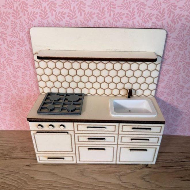 Sechseckige Puppenhausküche selber bauen – Klares, modernes Design