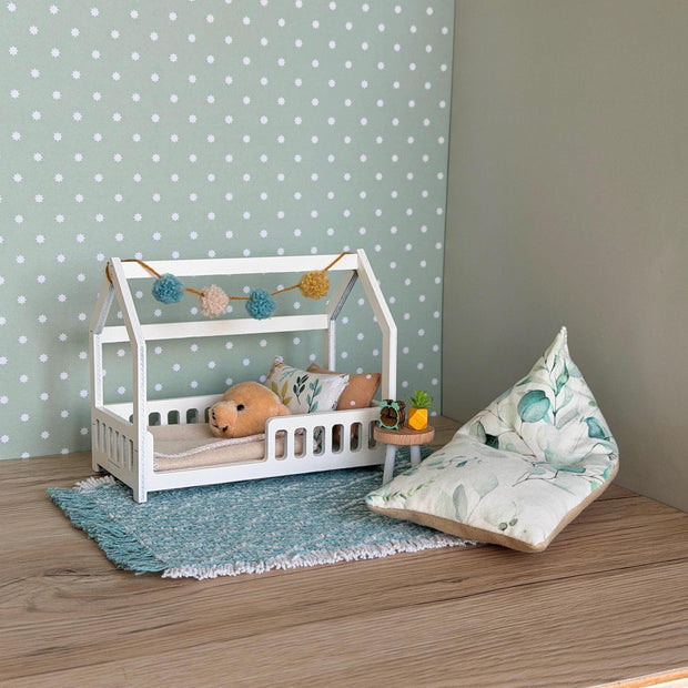 Playhouse Bedroom, 1:12 Scale, handmade