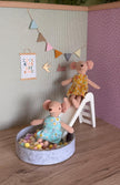 Miniature Wooden Slide and Felt Ball Pit Play Set, handmade 1:12 miniature – photo 9