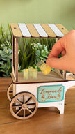 Miniature Lemonade Stand – Rolling Market Cart, handmade 1:12 miniature – photo 4