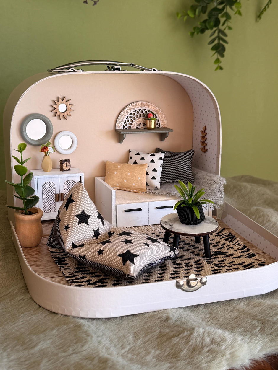 Scandinavian House – Puppenhaus im kleinen Koffer – Foto 9