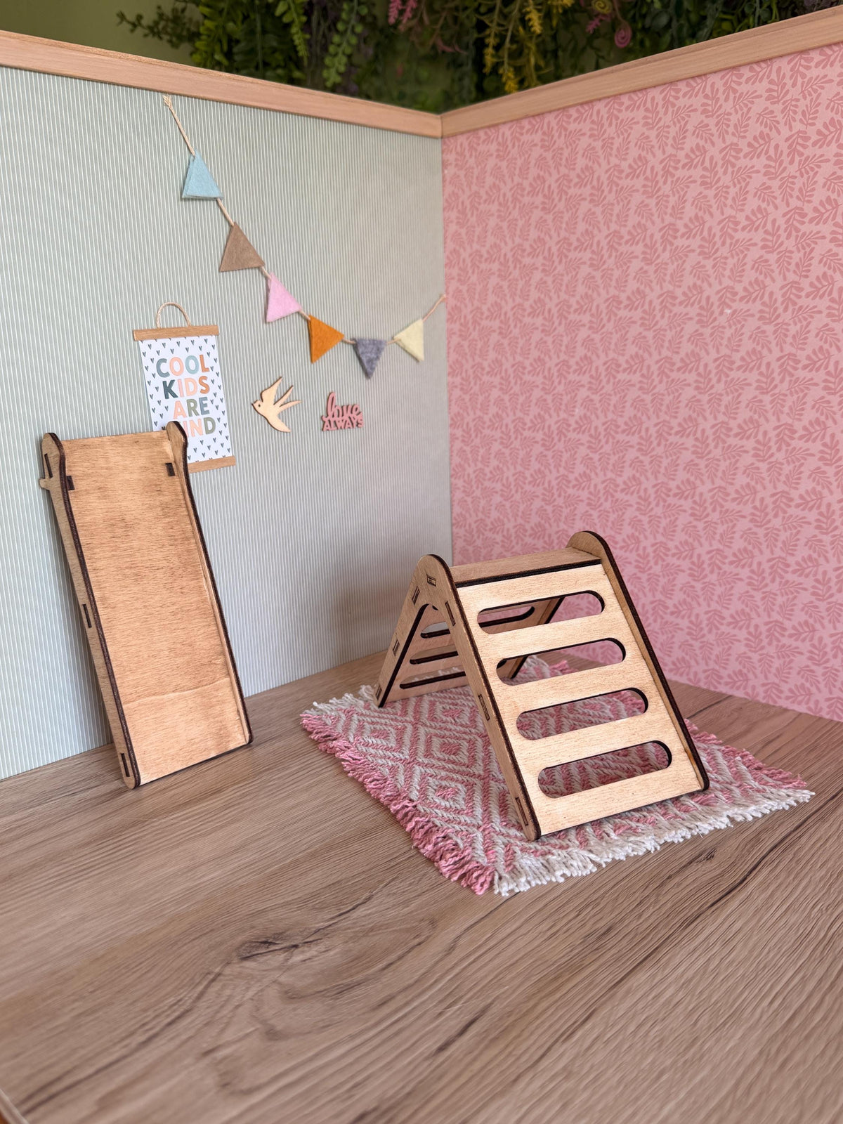 Miniature Pikler Triangle with Slide, handmade 1:12 miniature – photo 5