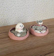 Tiny Plush Puppy in a Miniature Dog Bed, handmade 1:12 miniature – photo 2