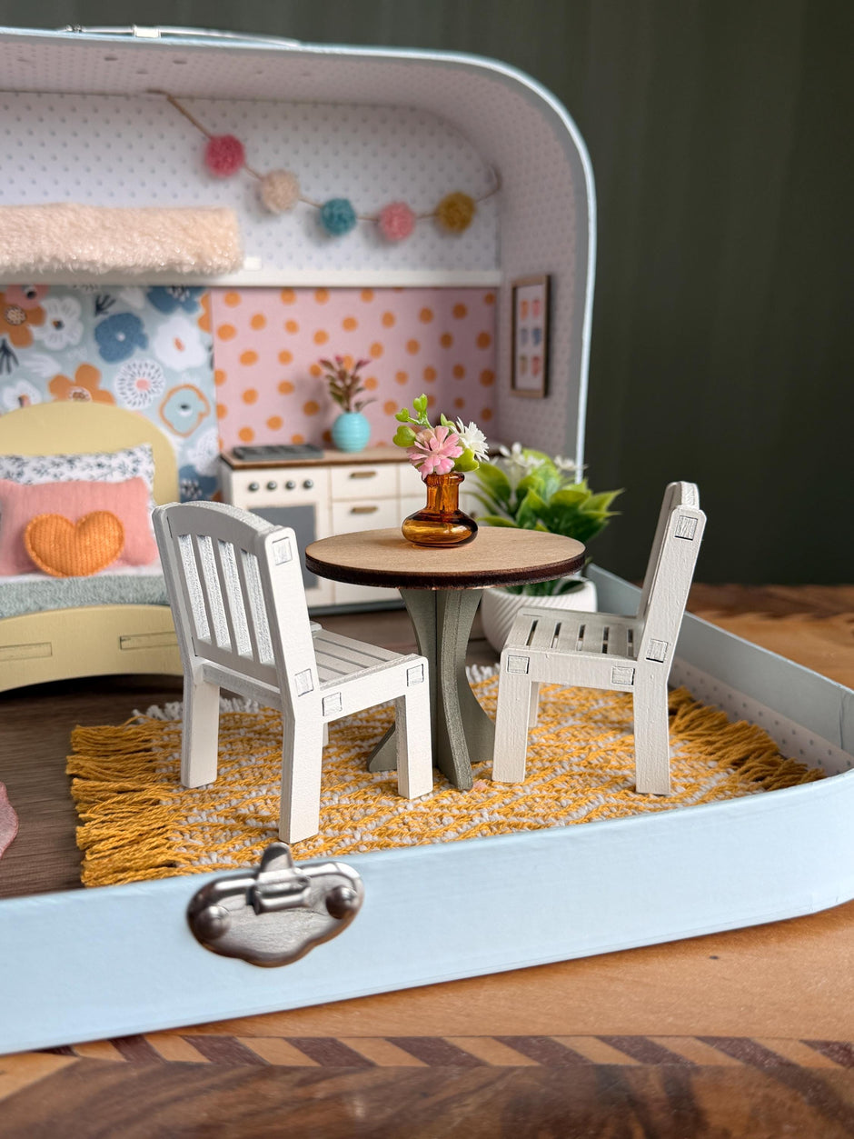 Happy Nest – Medium Suitcase Dollhouse, handmade in Slovenia – photo 2