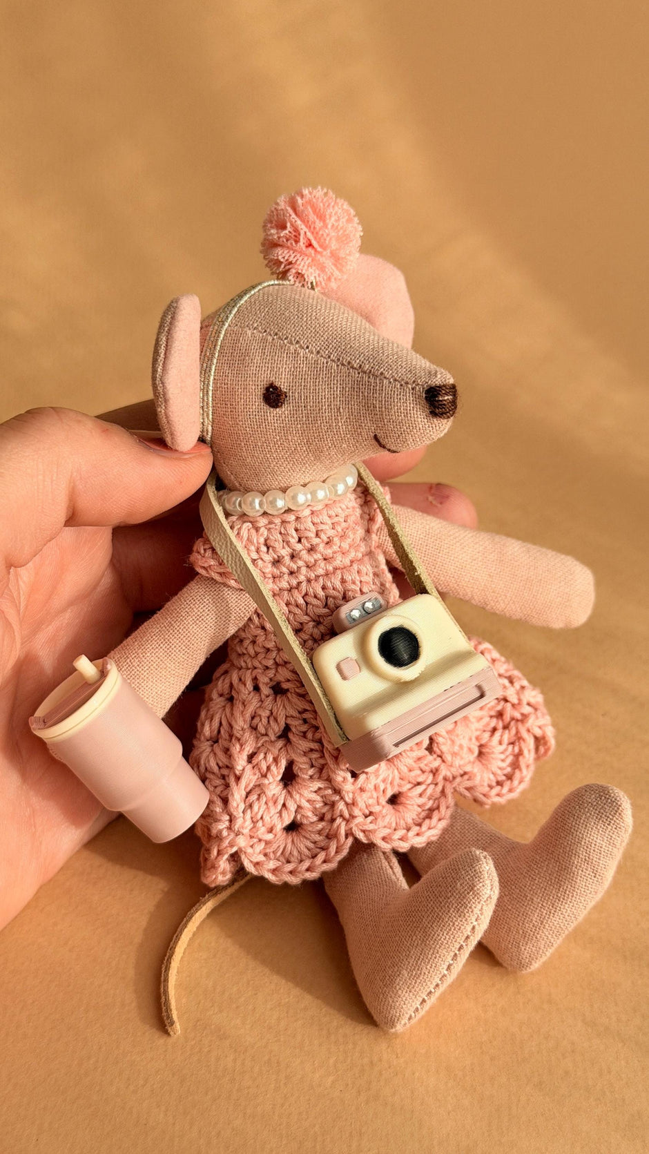 Miniature Tumbler with Straw for Dolls and Mice, 1:12 dollhouse accessory – photo 3