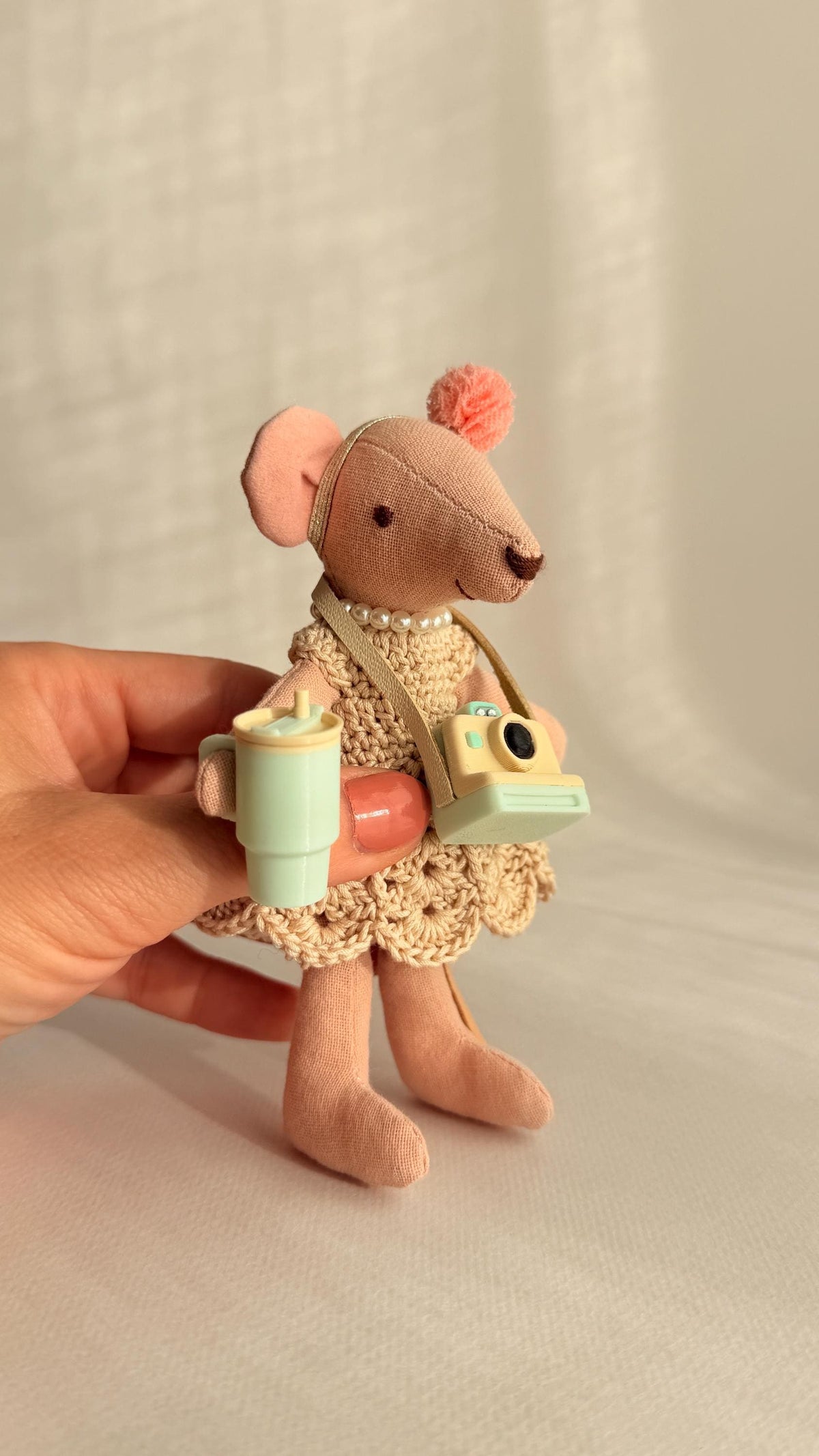 Miniature Tumbler with Straw for Dolls and Mice, 1:12 dollhouse accessory – photo 8